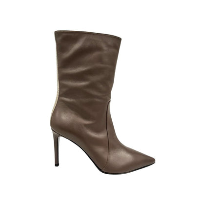 Borbonese Brown Leather Women Boot