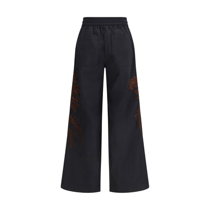 P.A.R.O.S.H. Black Cotton Casual Pants