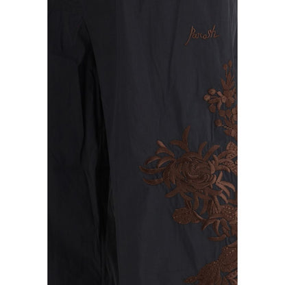 P.A.R.O.S.H. Black Cotton Casual Pants