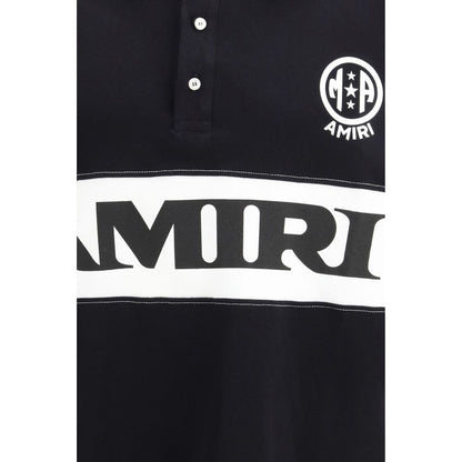 Amiri Black Cotton Polo Shirt