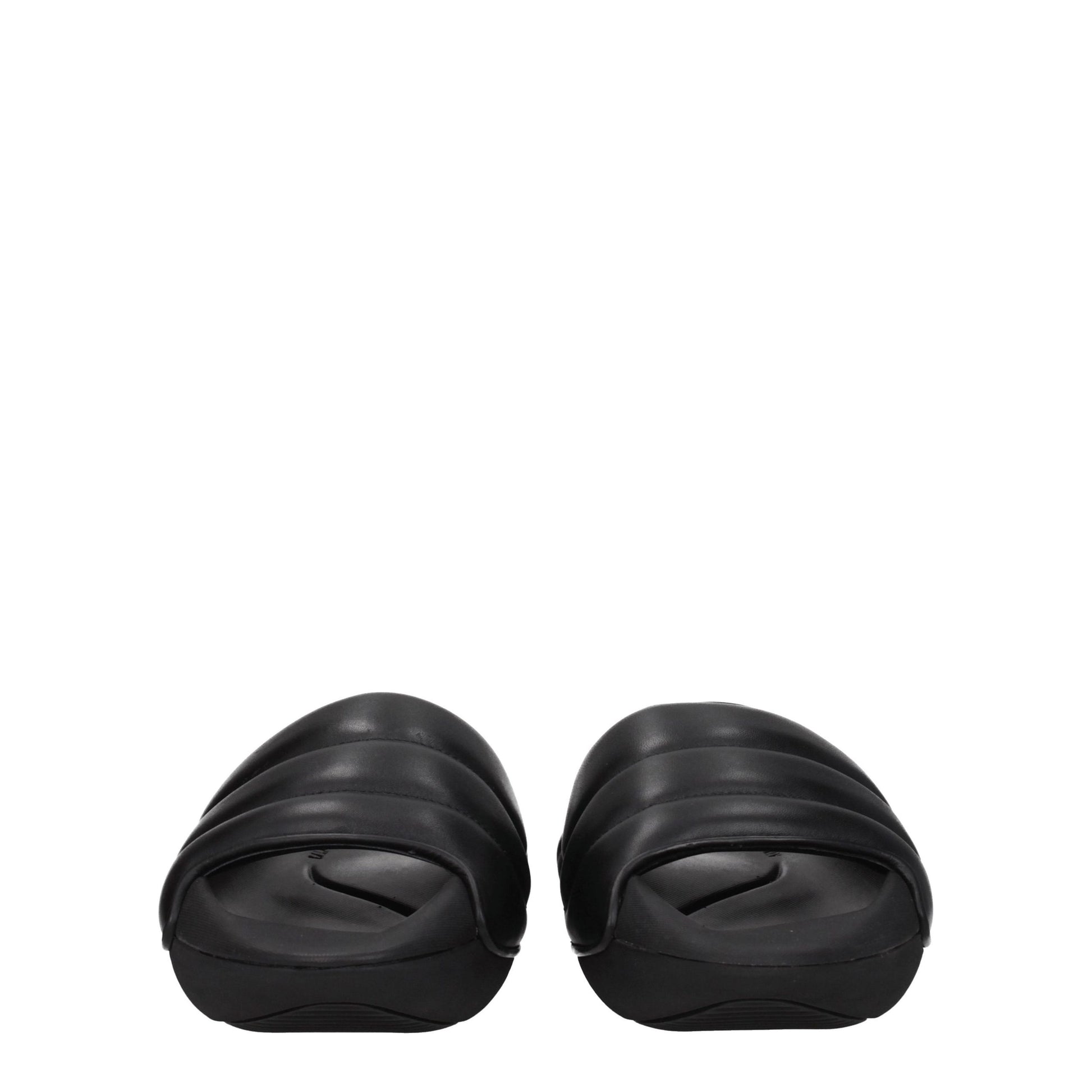 Balmain Black Leather Slippers