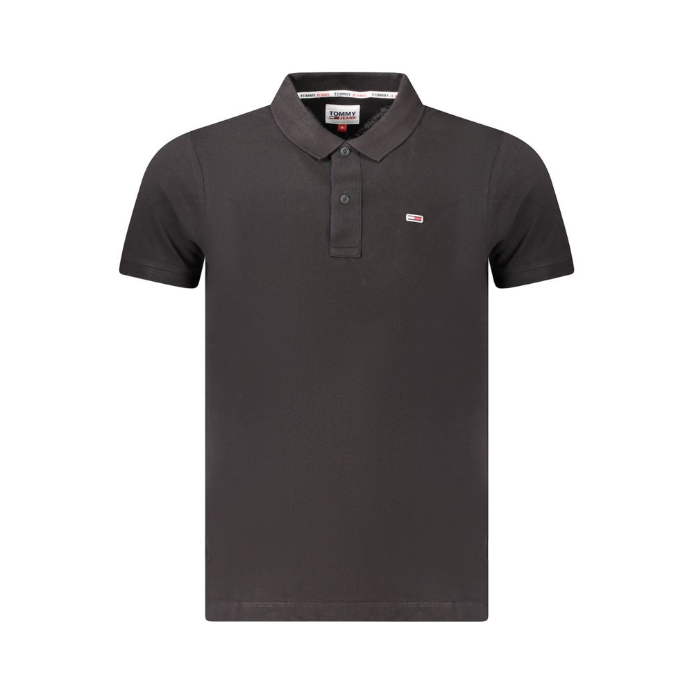 Tommy Hilfiger Black Cotton Men's Polo Shirt