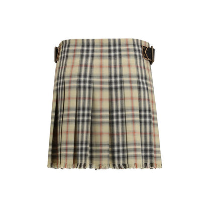 Burberry Multicolor Wool Mini Skirt
