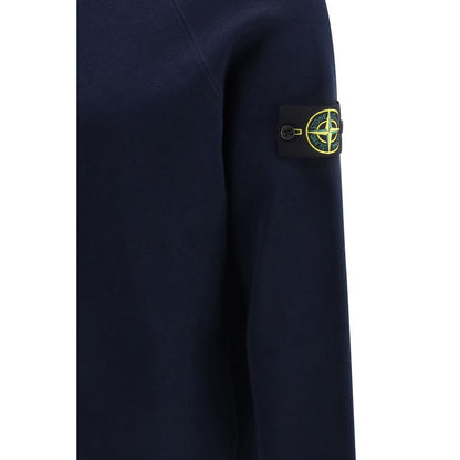 Stone Island Blue Cotton Sweatshirt