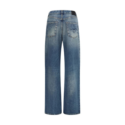 R13 Blue Cotton Jeans Denim