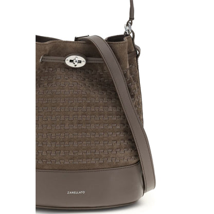 Zanellato Brown Calf Leather Bos Taurus Backet Bag