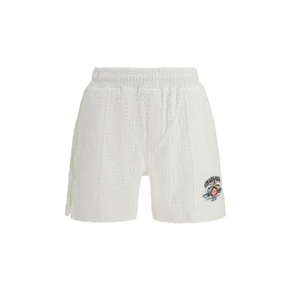 Casablanca White Cotton Bermuda Shorts
