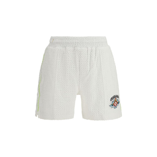 Casablanca White Cotton Bermuda Shorts
