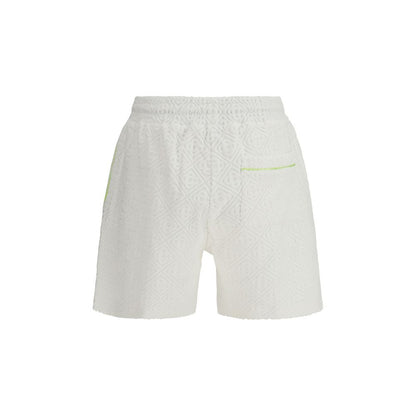 Casablanca White Cotton Bermuda Shorts