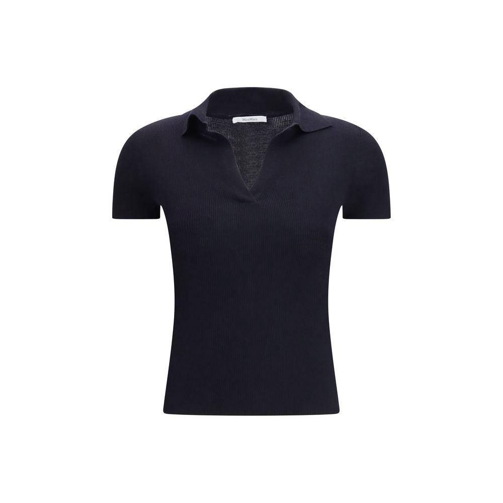 Max Mara Blue Fleece Wool T-Shirt