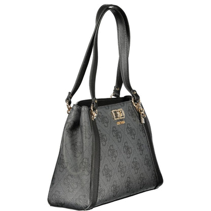 Guess Jeans Nero Poliuretano Women Handbag