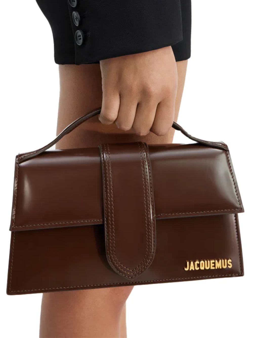 Jacquemus Midnight brown Leather Le Grand Bambino Handbag