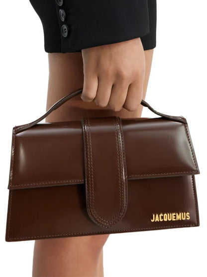 Jacquemus Midnight brown Leather Le Grand Bambino Handbag