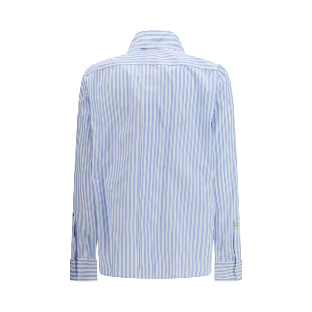 Max Mara Blue Cotton Pattern Shirt