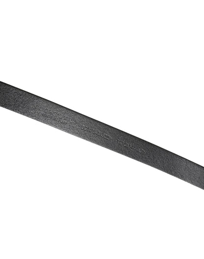 Dolce & Gabbana Belt Men Black Leather Classic Metal Buckle