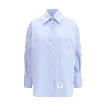 Thom Browne Blue Cotton Pattern Shirt