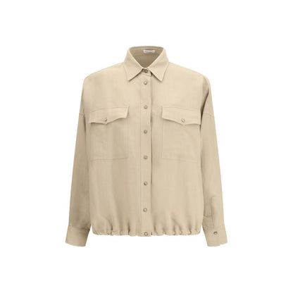 Brunello Cucinelli Beige Viscose Blouse