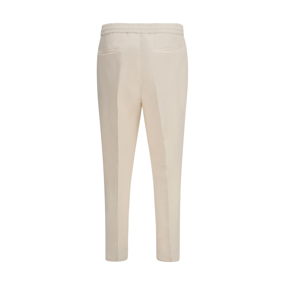 Brunello Cucinelli Beige Linen Casual Pants