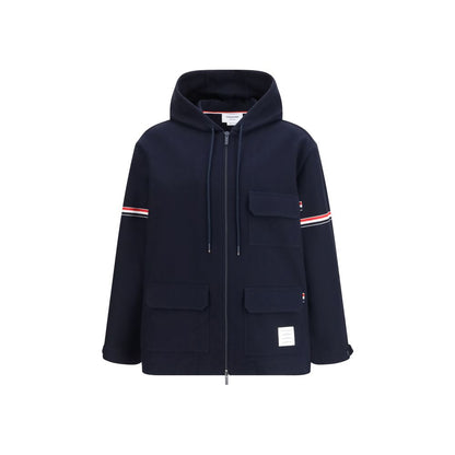 Thom Browne Blue Cotton Parka