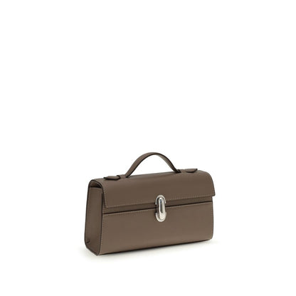 Savette Brown Calf Leather Bos Taurus Shoulder Bag