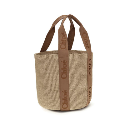 Chloé Beige Raffia Backet Bag