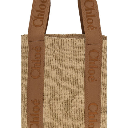 Chloé Beige Raffia Backet Bag