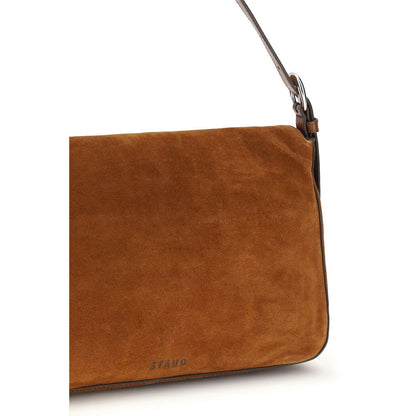 Staud Brown Calf Leather Bos Taurus Shoulder Bag