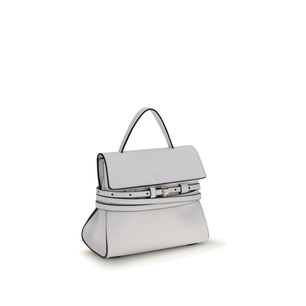 Moschino White Calf Leather Bos Taurus Handbag