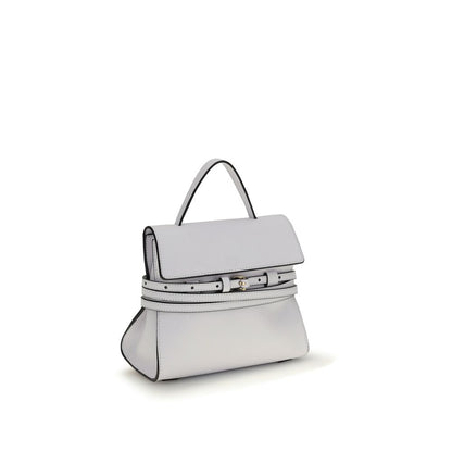 Moschino White Calf Leather Bos Taurus Handbag