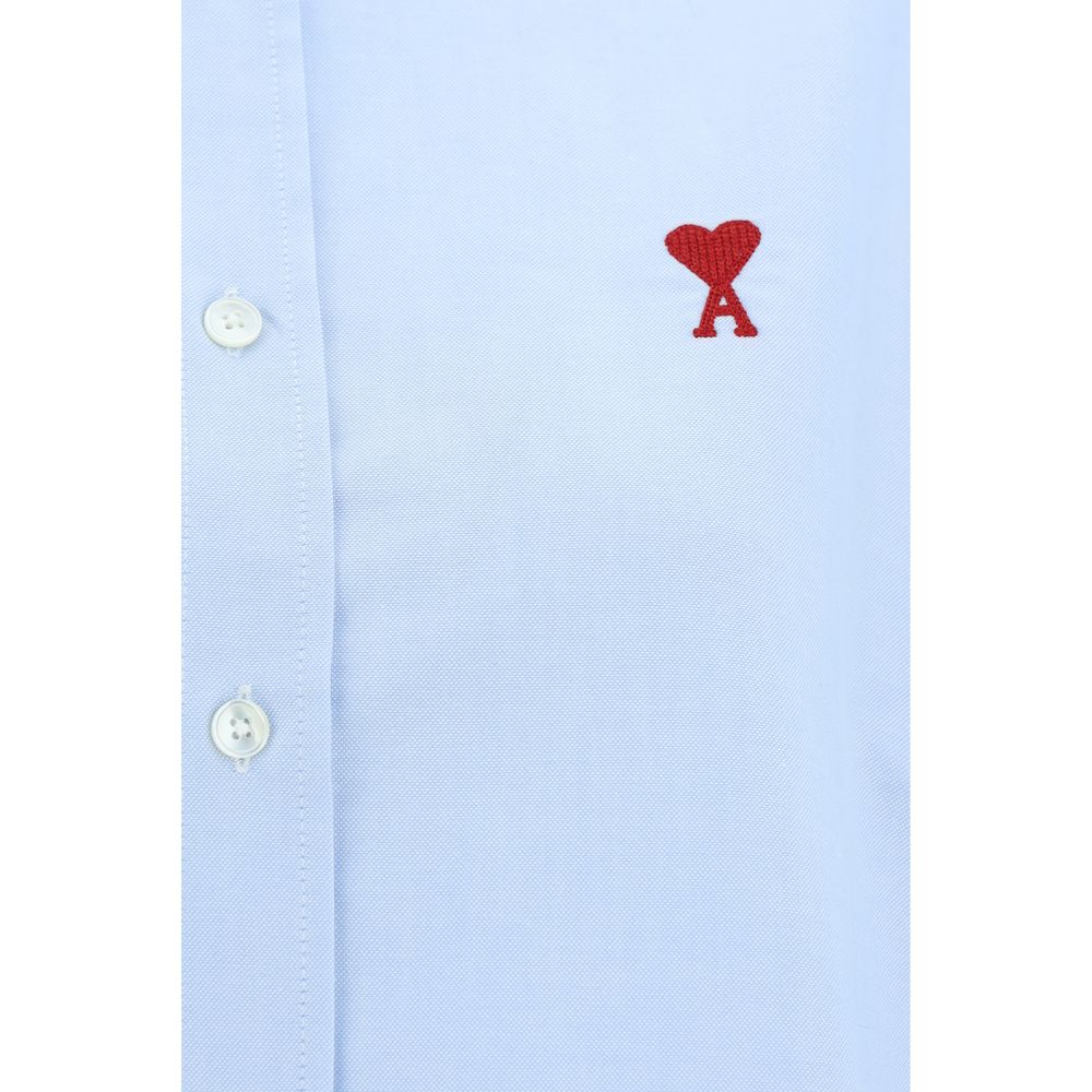 Ami Paris Blue Cotton Dress Shirt