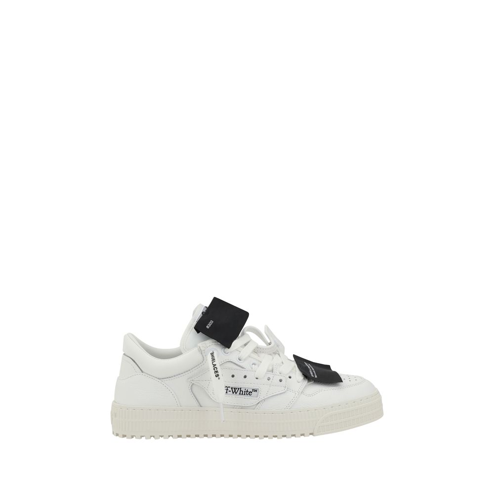 Off-White Black Calf Leather Bos Taurus Low Top Sneakers