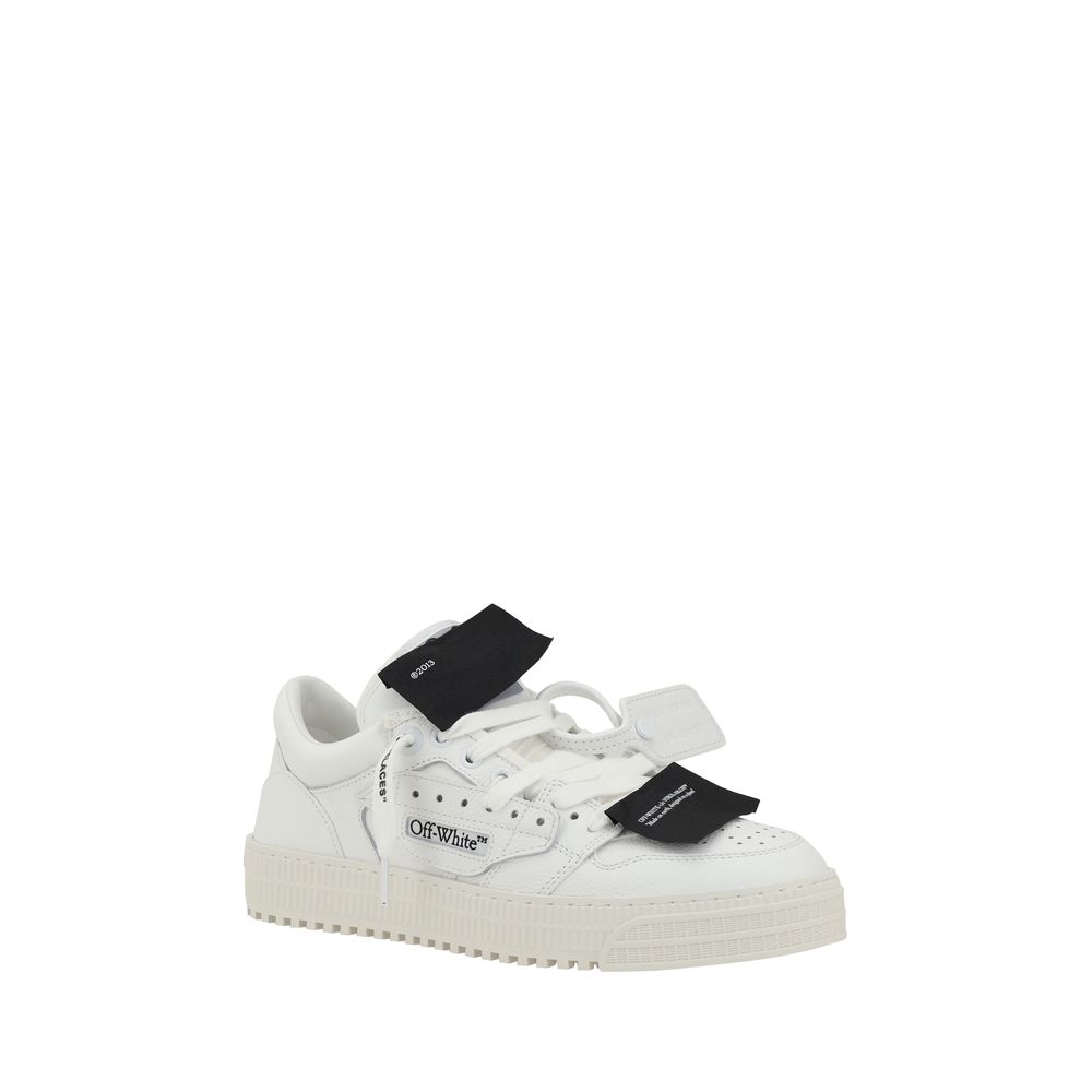 Off-White Black Calf Leather Bos Taurus Low Top Sneakers