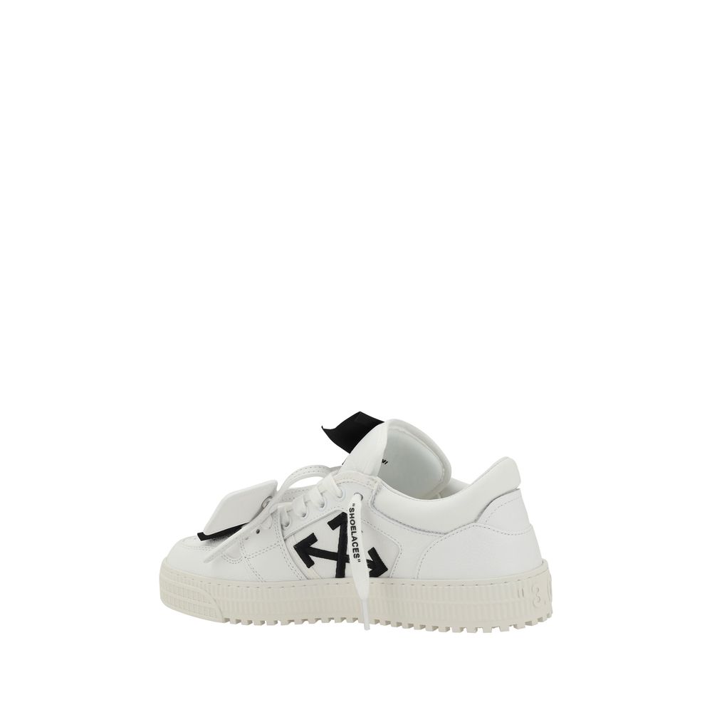 Off-White Black Calf Leather Bos Taurus Low Top Sneakers