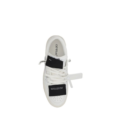 Off-White Black Calf Leather Bos Taurus Low Top Sneakers