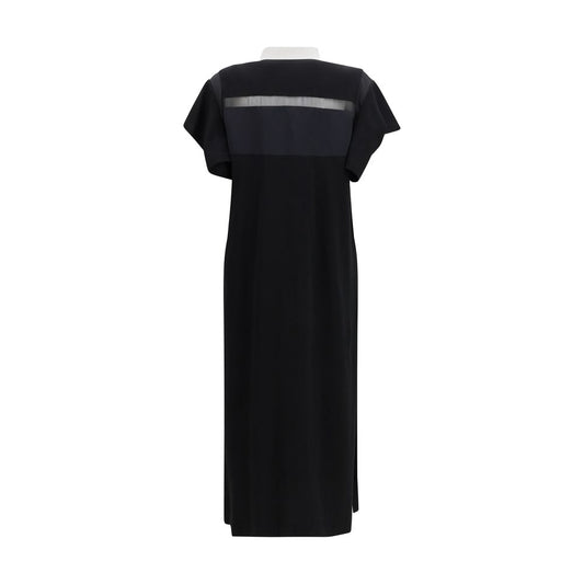 Sacai Black Cotton Casual Dress