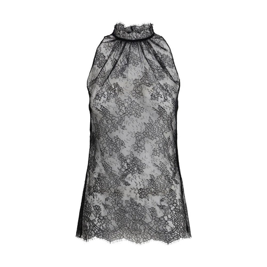 Alexander McQueen Black Polyamide Top