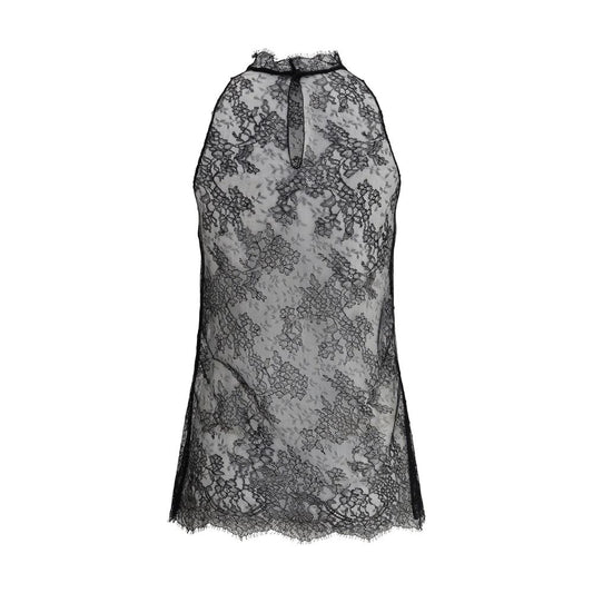 Alexander McQueen Black Polyamide Top
