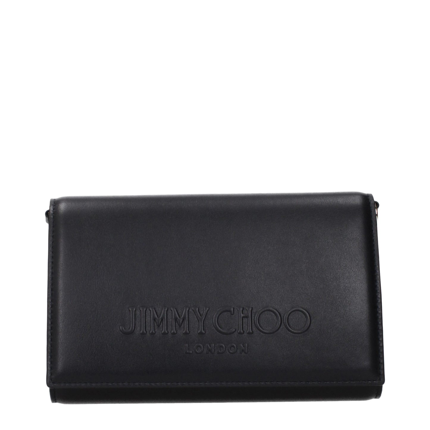 Jimmy Choo Black Leather Clutch Bag