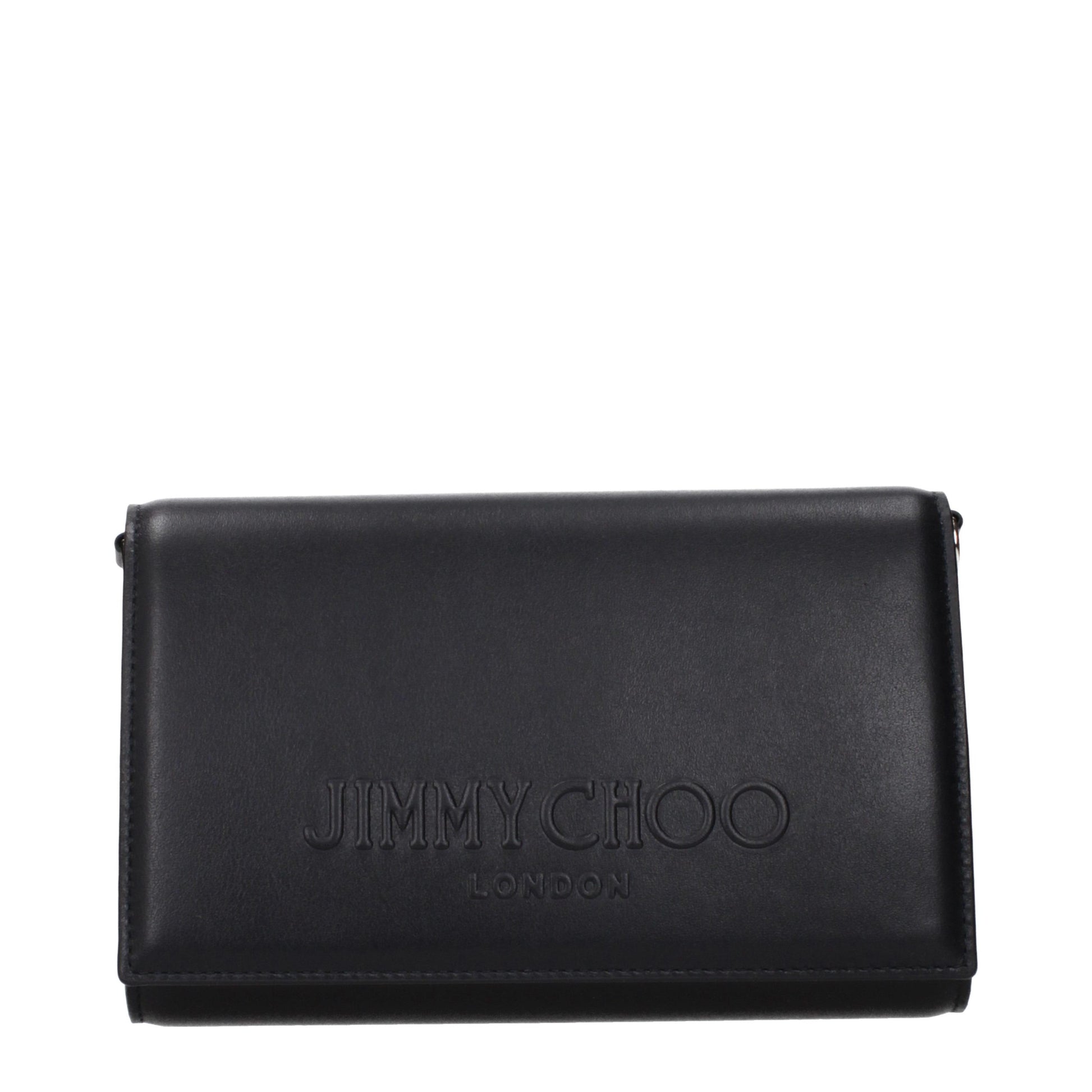 Jimmy Choo Black Leather Clutch Bag