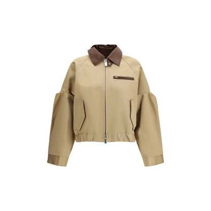 Sacai Beige Cotton Bomber