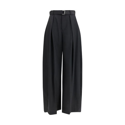 Sacai Black Polyester Casual Pants