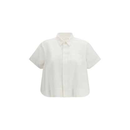 Sacai White Cotton Shortsleeve Shirt