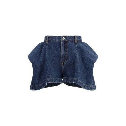 Sacai Blue Cotton Bermuda Shorts