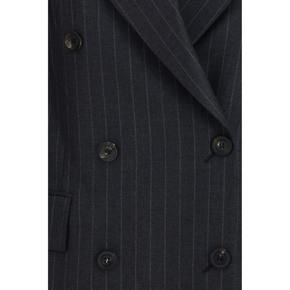Ferragamo Gray Fleece Wool Blazer