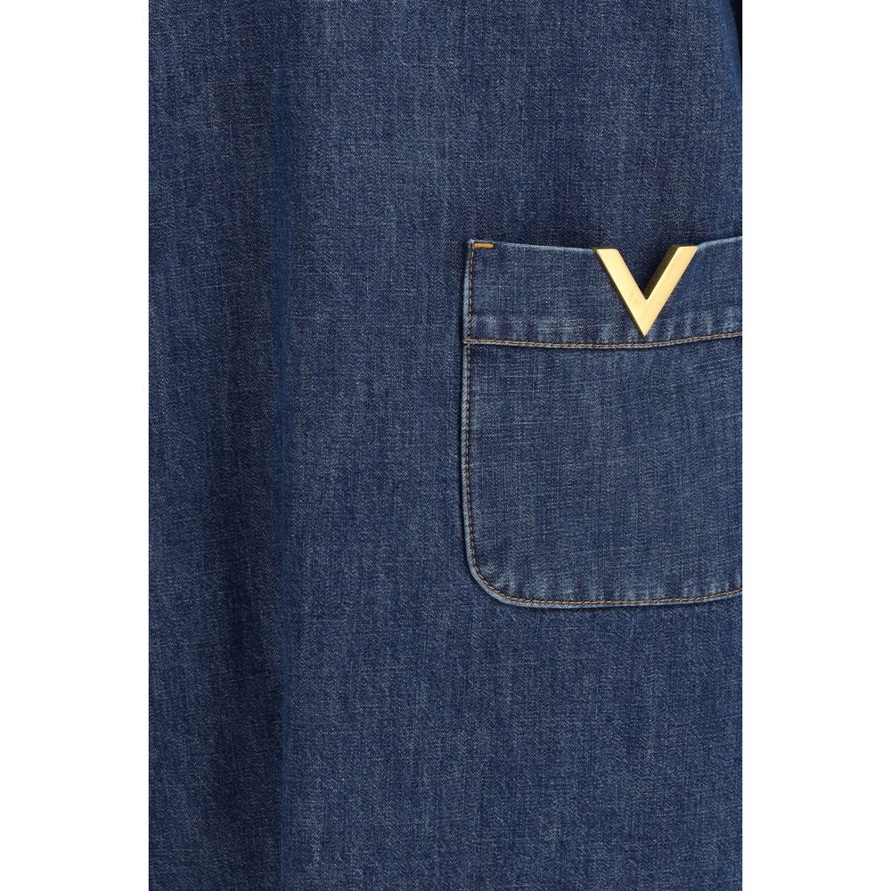 Valentino Blue Cotton Casual Dress