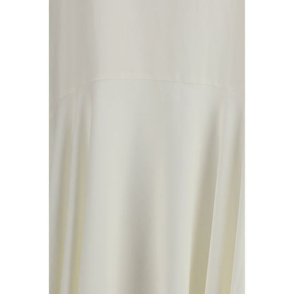 P.A.R.O.S.H. White Linen Casual Dress