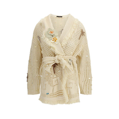 Alanui Beige Cotton Cardigan