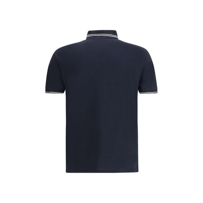 Stone Island Blue Cotton Polo Shirt