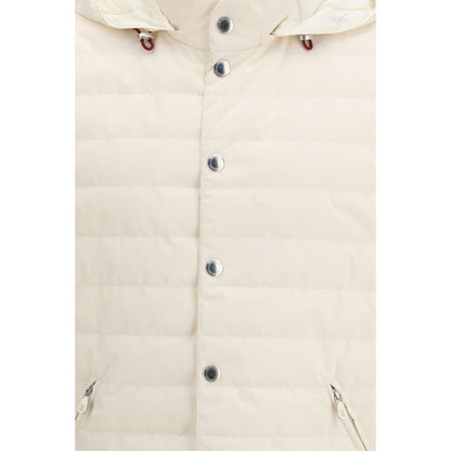 Brunello Cucinelli Beige Polyester Sleveless Jacket