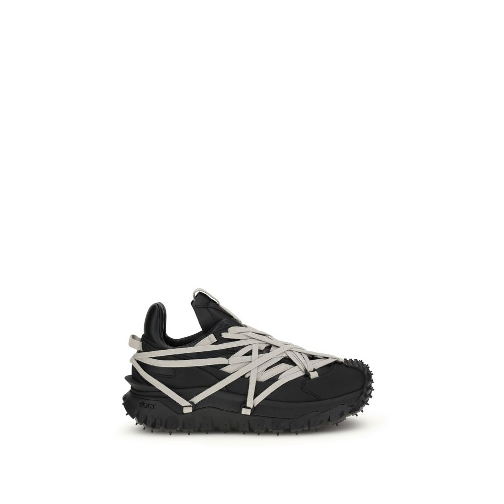 Moncler x Rick Owens Black Rubber Athletic Sneakers